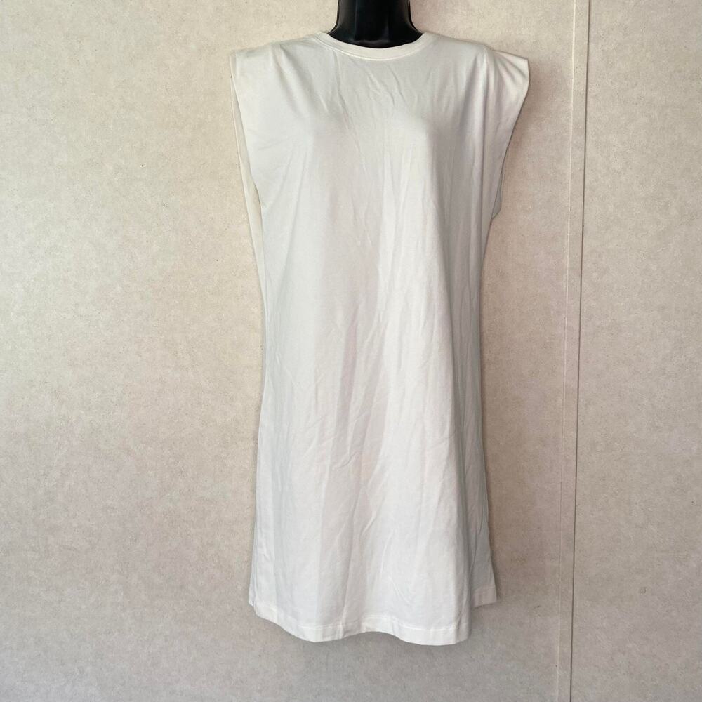 A‎ New Day Women's Plus Size Muscle Tank Dress Sleeveless , Ivory White, Small